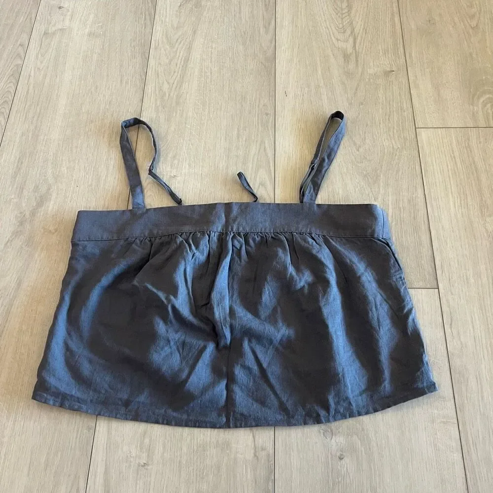Abercrombie & Fitch Cropped Trapeze Cami blue top size M